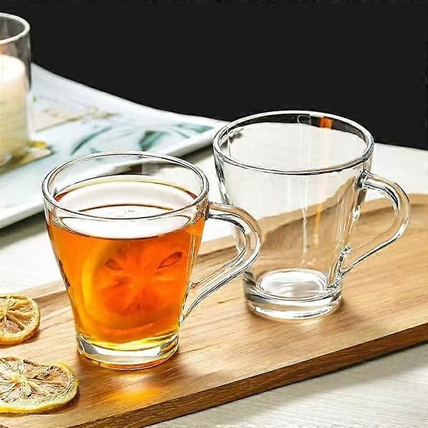 Set med 2 tekaffekoppar 260 ml tål diskmaskin, frys och mikrovågsugn