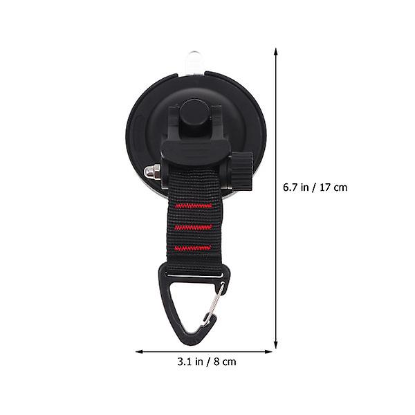 4 st Starka Sugkoppsankare Camping Tarp Tillbehör Användbar Karabinkrok Svart 7X7CM Black 7X7CM