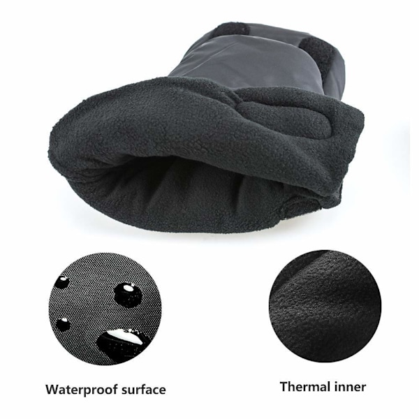 Vattentäta Vinterhandskar för Kvinnor och Män - Extra Tjocka, Frostsäkra, Varma Strollerhandskar