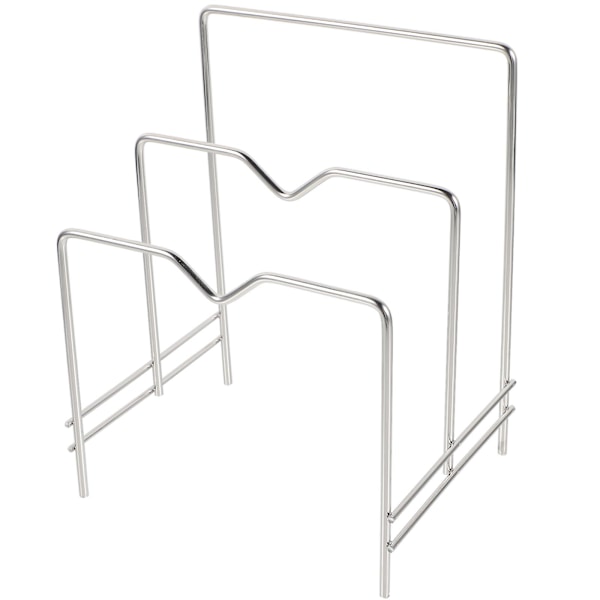 Rostfritt Stål Köksredskap Hacka Pot Lock Drain Rack Pot Lock Holders Stå Förvaring Rack Köksredskap Lock Organizer Silver Silver