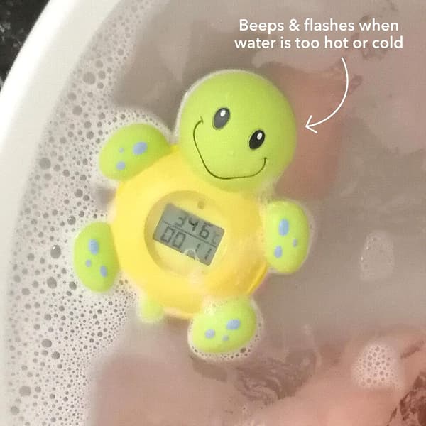 Badtermometer og ur, skildpadde