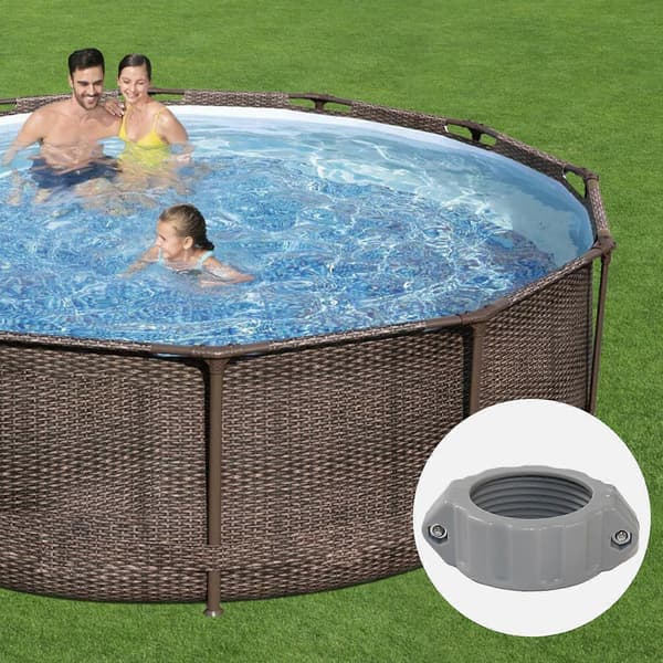 Pool Coupling Accessory Set Split Nuts and Sealing Rings Water Pipe Maintenance Part Pool Screw Nuts Pool Accessories for Pool