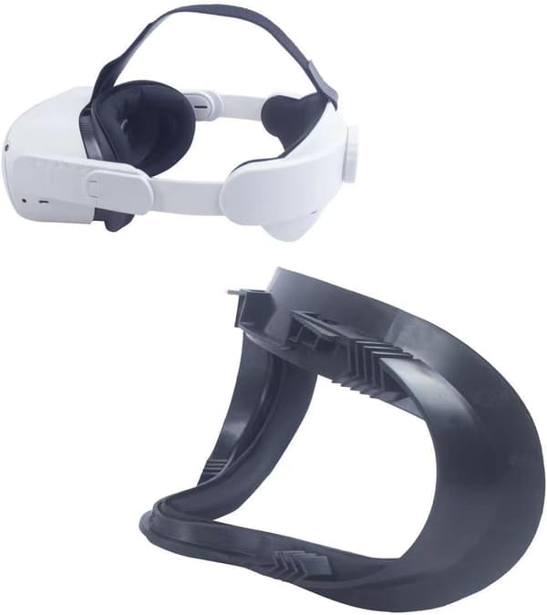 For Meta Quest 2 VR Headset Anti-Sweat Eye Mask VR Face Interface Bracket Protection Anti-Sweat Eye Mask (Black)