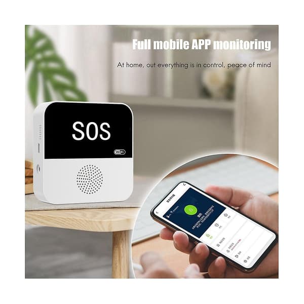 Wireless Caregiver Pager with SOS Emergency Call Button Built-in Multiple Chimes for Pa