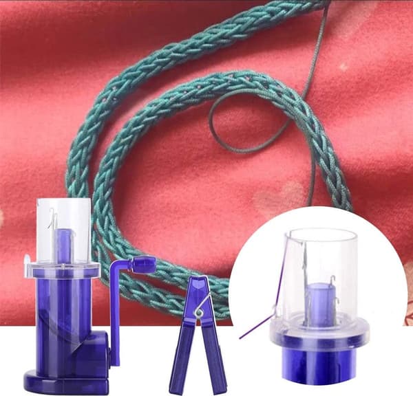 Loom Kit - Mini Handmade Knitting Machine for Beginners and Advanced - Purple, Fashion Textile Design Tool