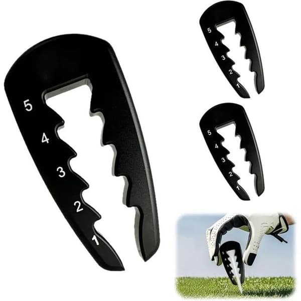 Adjustable Golf Tee Height Adjuster 1-5, Set of 2, Training Tool for Stable Adjustment, Black