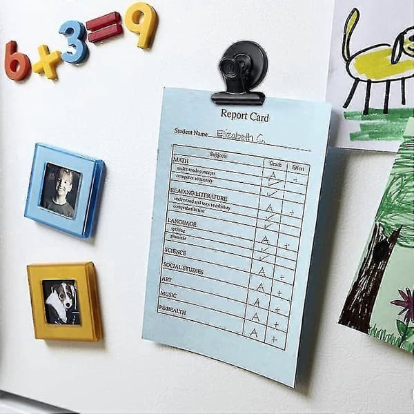 Clips, Refrigerator Clips with Anti-Stick Pads, Blackboard Clips, 2 pcs
