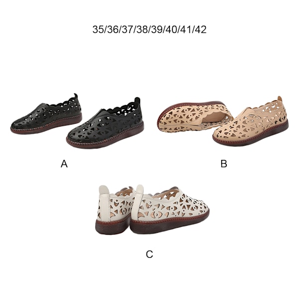 1/2/3 Kvinder Flade Sko Komfortable Og Stilfulde Sko Til black 40 black 40 black 40 1 Pc