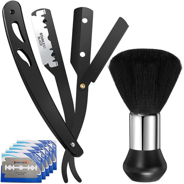 Professionel barberkniv til mænd, halsbørste, 40 stk. blade