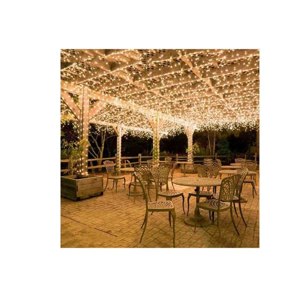 100M 600 LED Lyskæde Udendørs Karneval Bryllup Indendørs Havebelysning{wh}