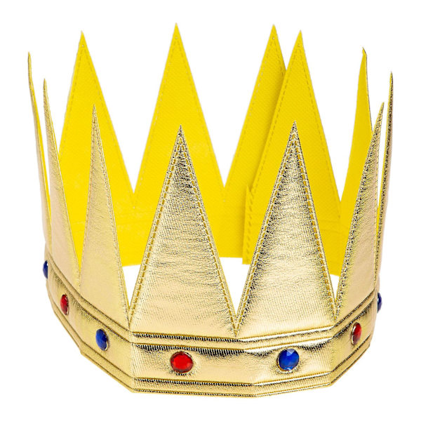 Barnkläder Kungskronor Män Fest Kung Cosplay Kung Baby Första Födelsedag Hatt Tyg Kungsguld 55x12.5cm