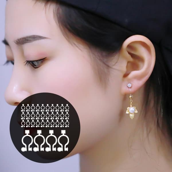 50 stk silikoneclips på øreringebagsider uden piercing øreclips omformere til DIY-håndværk harpiksøreringe tilbehør