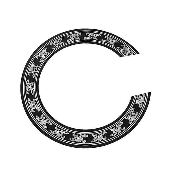 Folk Guitar Rosette Inlay Sticker Circle Sound Hole Decorative Decal Accessory Replacement for 40-41 inch Guitars