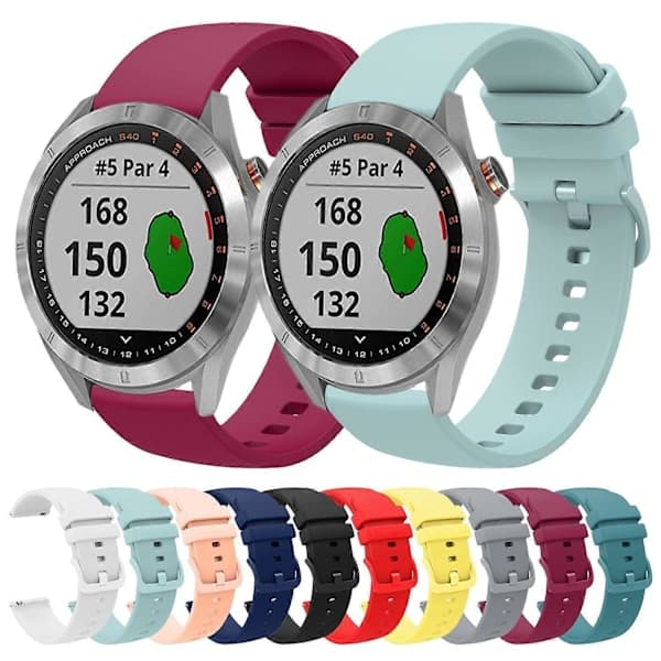 Silikonarmbånd for Garmin Approach S40 Hvit White