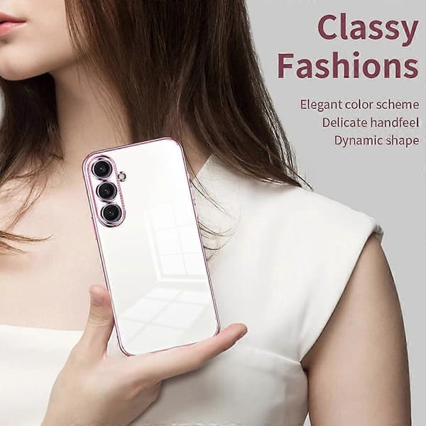 Case for Samsung Galaxy S25 Electroplated Frame Soft TPU Phone Case - Blue