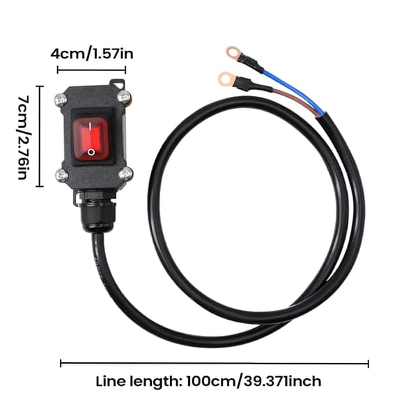 Power Cut-Off Kit - Motorcycle Switch, Battery Disconnect, Waterproof Isolator | Heavy Duty Engine Control, Multi-Length Cable