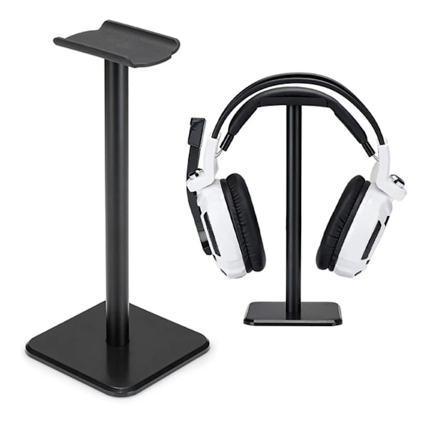 Hodetelefonstativ Stabilt Avtakbart Headsetstativ Hodetelefonhenger Base for Skrivebord PC Spillhodetelefontilbehør Svart 0.1