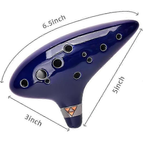 ASQ Zelda Ocarina 12 hål Alto C med sångbok med displayställ skyddsväska