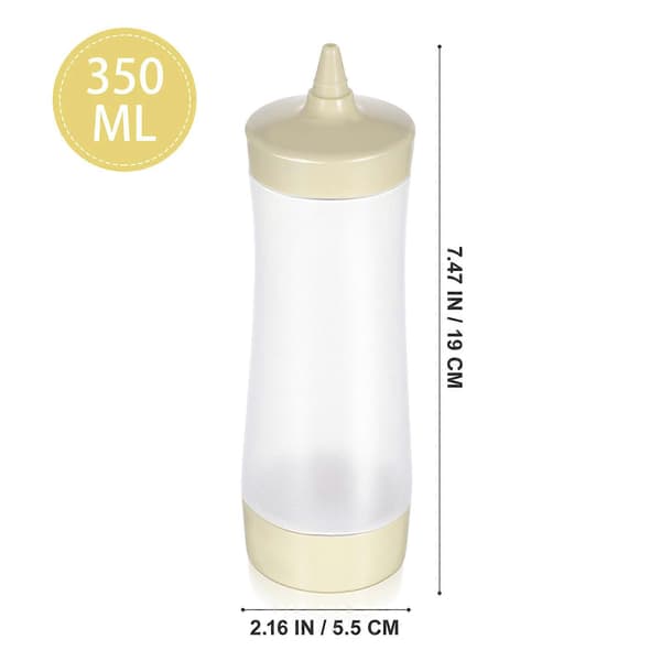 Squeeze Bottles Easy to Clean Camping Equipment 3 Pcs Beige
