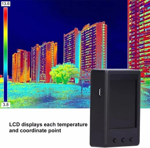 2,4 tommer billedsensor, infrarød temperaturdetektorkamera USB-interface varme LCD håndholdt termisk til bilindustrien, elektrisk