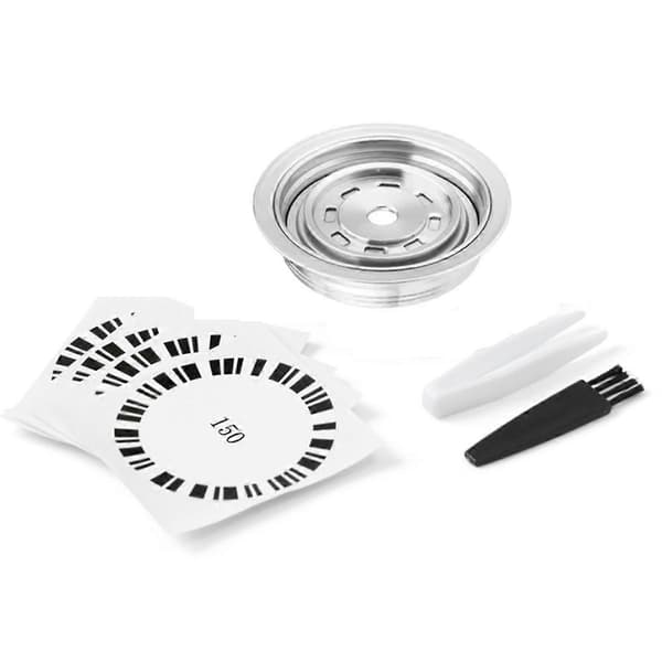 Kaffekapseladapter til Vertuo-maskiner, Kaffepods-adapter i rustfrit stål til Vertuo/Vertuo Ne LGL[GKS] Sølv Silver