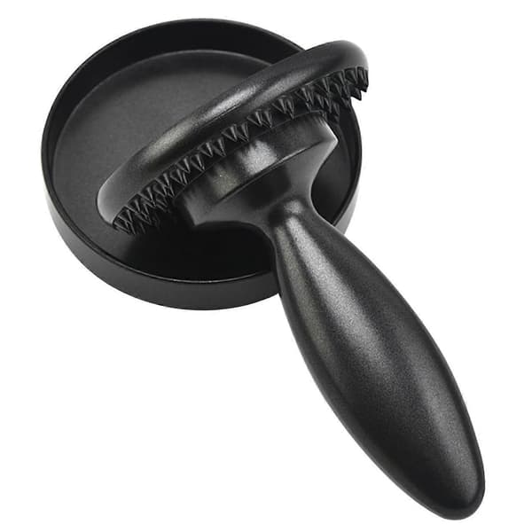 Hamburgerpresse i rustfritt stål med ergonomisk håndtak for jevne burgere og rask matlaging