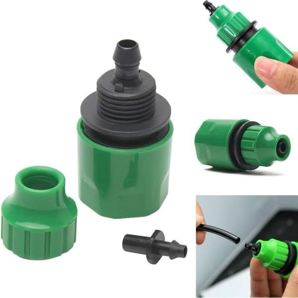 Parti 2 snabbkopplingar för 4/7 mm och 8/11 mm, vattenslang och munstycke