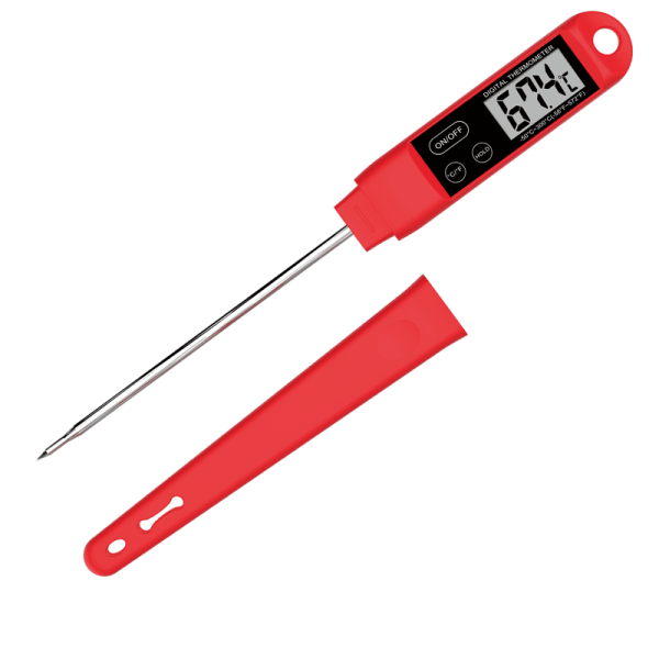 Elektronisk digital display matlagningstermometer av sondtyp för att snabbt mäta grilltermometertemperatur ±1℃(1,8℉) vid 0℃~200℃; andra ±2℃(3,6℉) r