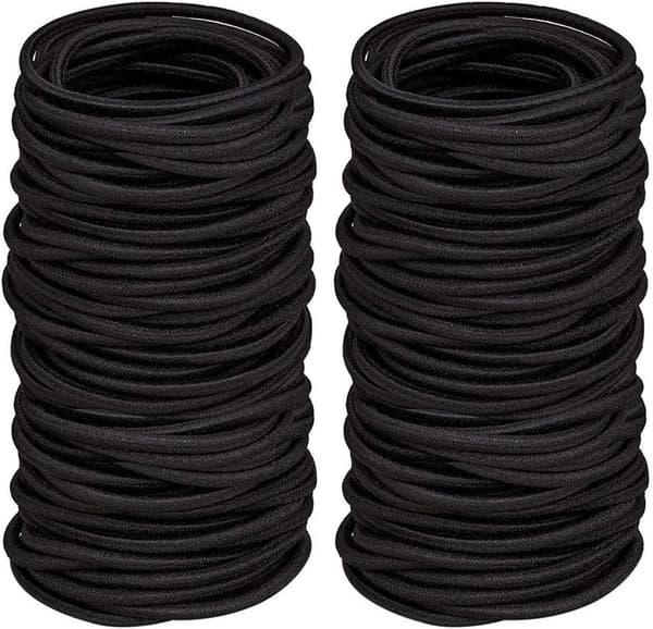120 stk. elastiske gummibånd uden metal, bløde, 4 mm tykke elastiske hårbånd