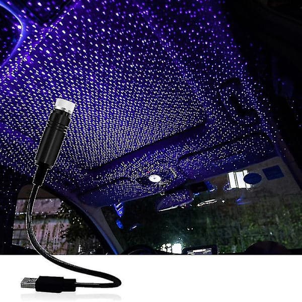 USB Stjernehimmelprojektor til biltag - Stjernehimmel Atmosfærisk LED Natlampe