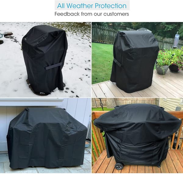 Svart grillskydd för utomhusbruk, vattentätt, 76*66*110cm