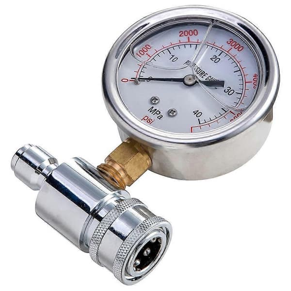 Højtryksrenser trykmåler, 6000 PSI, 3/8 tommer hurtigkobling, tryk