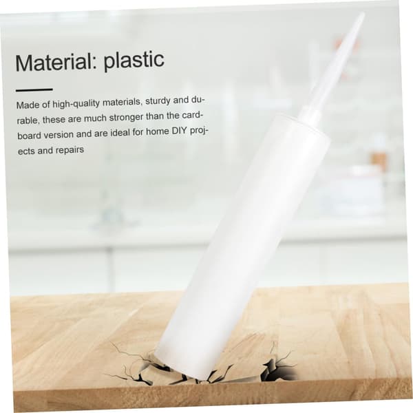 5-pack Refillable Sealant Tubes for Home Use, Empty Caulk Cartridges with Nozzle