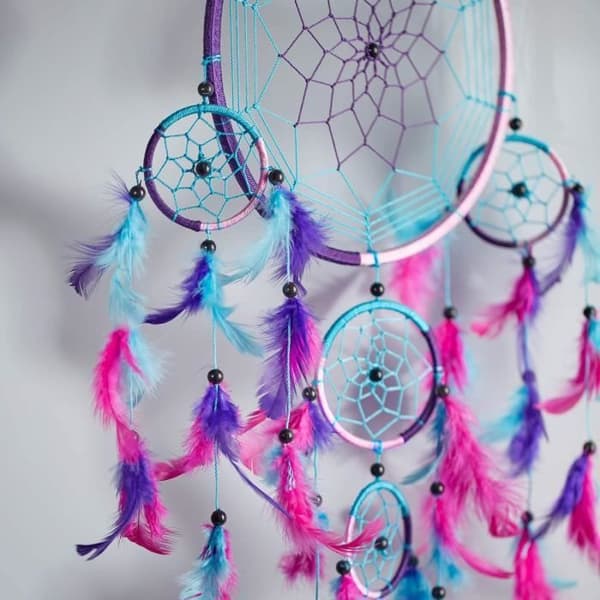 Dreamcatcher - ZVD - Pineapple - Pink - Asymmetrical - 60 cm - Handmade PZCC