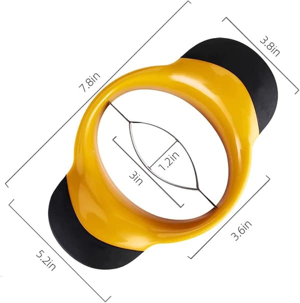 Mango Slicer & Divider with Stainless Steel Blade - Ergonomic Handle, Easy Pit Removal & Divider for Perfect Slices