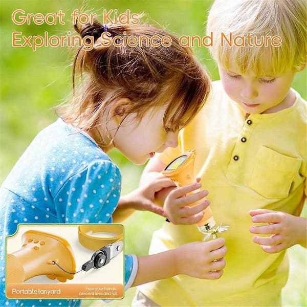 Kids Microscope, 1000X Handheld Digital Microscope HD Portable Mini USB Microscope Camera Compatible