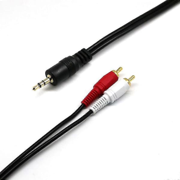 5 m lydkabel 3,5 mm jack til RCA-stik RCA-stik RCA til AUX-stik