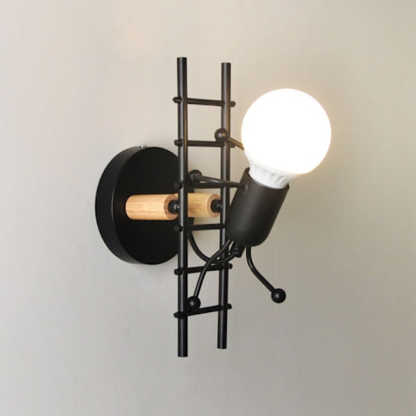 LED Vägglampa för inomhus, Kreativ vägglampa för sovrum, vardagsrum, korridor, Glödlampa ingår ej