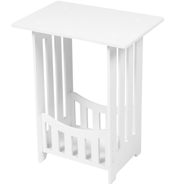 Living Room Sofa Side Table Bedroom Nightstand Hollow Bedside Table For RoomWhite40x32cm