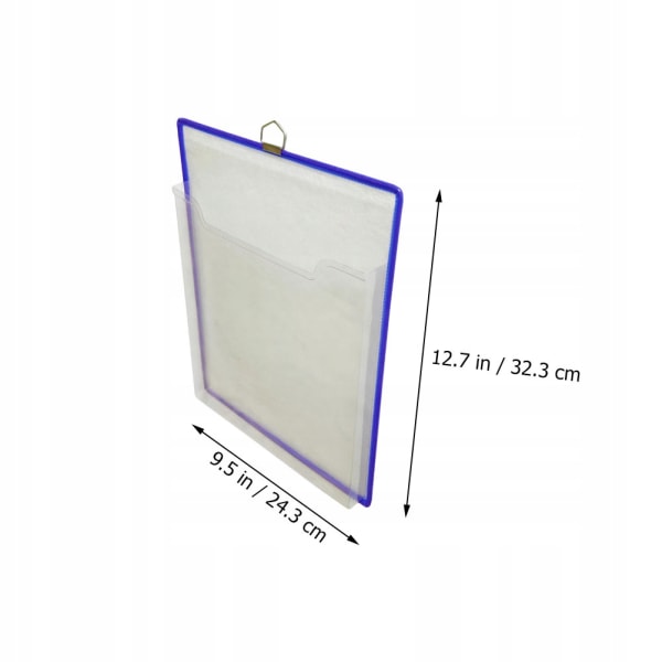4 stk Organizer Plast Fortykket Hængbar Transparent Fil Hængepose Fil Box