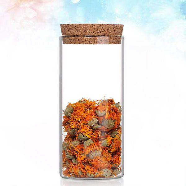 300 ml genomskinligt glas förvaringsburk tank förseglade burkar mat blomma te torkad frukt spannmål förvaringsbehållare med kork