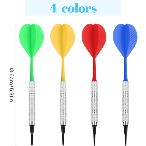 14g Plastikspids Dart, 12 Dart med 100 Spidser til Elektronisk Dartbræt, Professionel Plastikspids Dart, Soft Tip Dart Sæt til Hjemmet