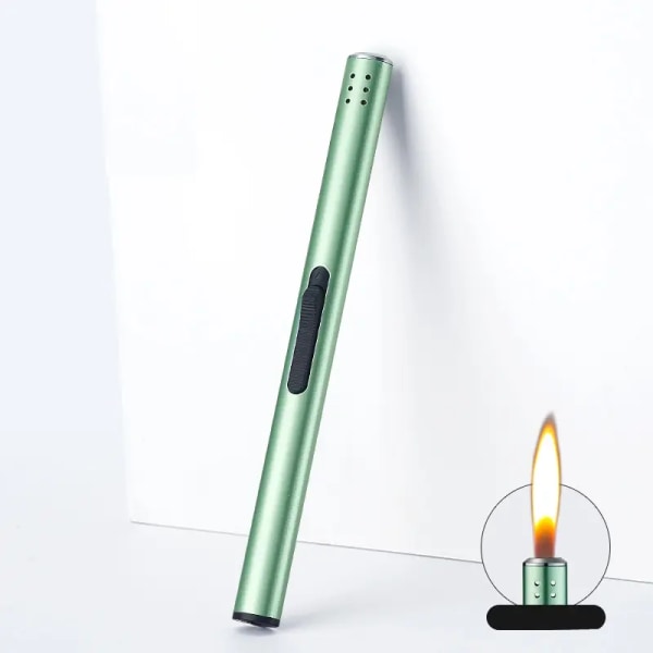 Elektronisk stearinlys lysbue vindtæt flammefri USB genopladelig lighter med sikker knap til hjemmekøkken