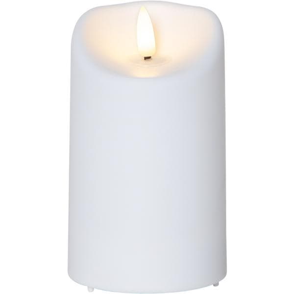 LED-blockljus med timer, vit INOMHUS/UTOMHUS Vit Vit Vit Vit 13 cm 13 cm White