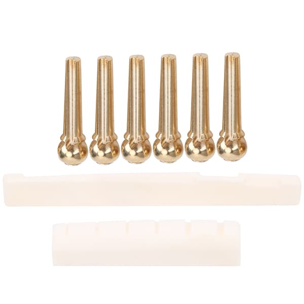 Stallset Oxben Gitarrsadel och Mutter Strängar Spänningsjusteringsverktyg Tillbehör (Kopparstall Oxben Mutter och Sadel)
