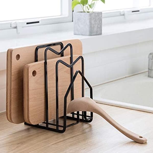Cutting Board Organizer Rack Holder Cutting Board Rack Kitchen Countertop Pots Pan Lid Rack Orga