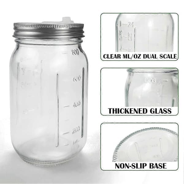 32 unssin Mason Jar -fermentointisarja, fermentointipurkki, fermentointikansi, fermentointipainot ja fermentointiputki