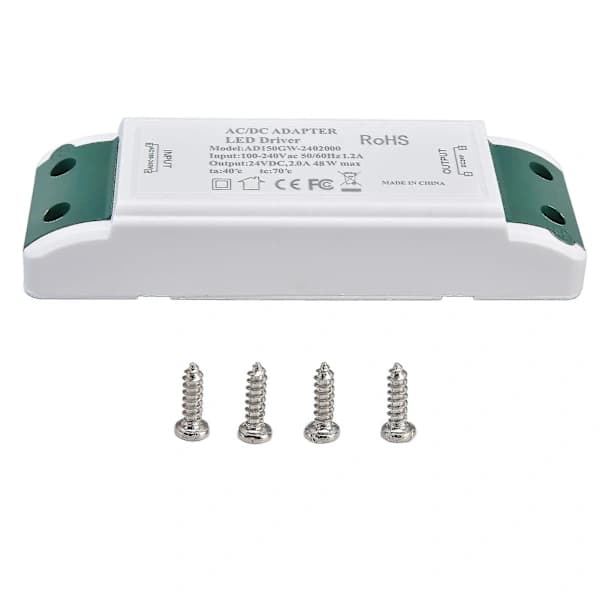 LED Transformator 24V DC 2A 48W Konstant Strøm LED Strømforsyning Driver Til Hjem Og Kontor AC100-240V