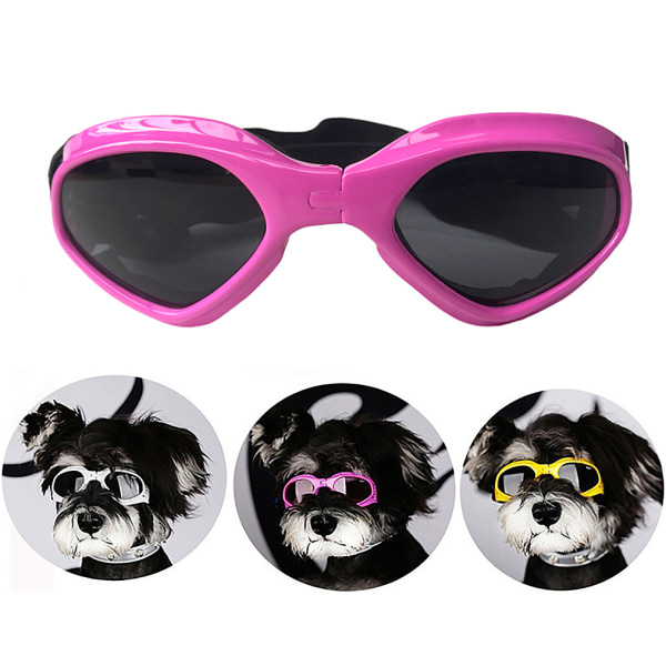 Kjæledyrsbriller Hundebriller Sammenleggbare kjæledyrbriller Rosa