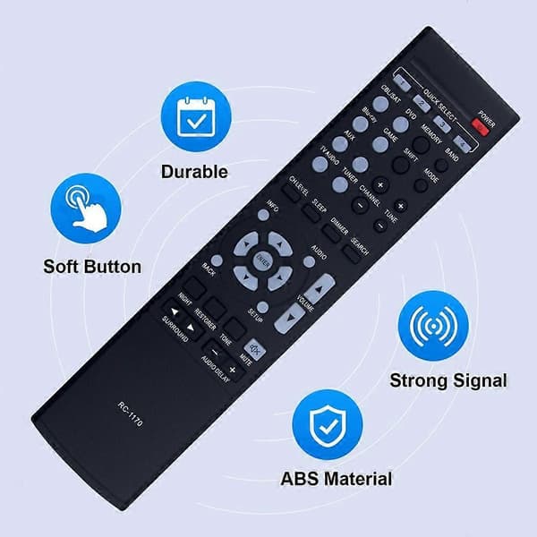 Replacement Remote Control RC-1170 for DENON AV Receiver AVR-E200 AVR-X500 AVR-1612 AVR-1622